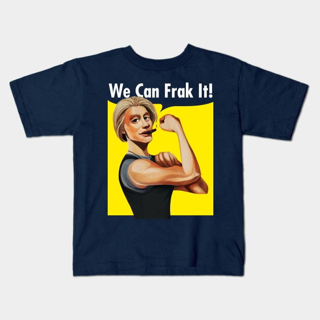 We Can Frak It! - Starbuck Kids T-Shirt by Blanquiurris